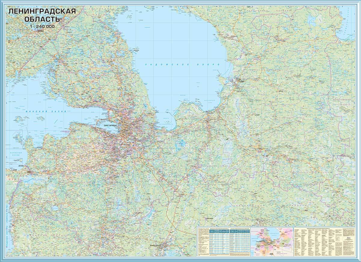карта ленинградская область достопримечательности