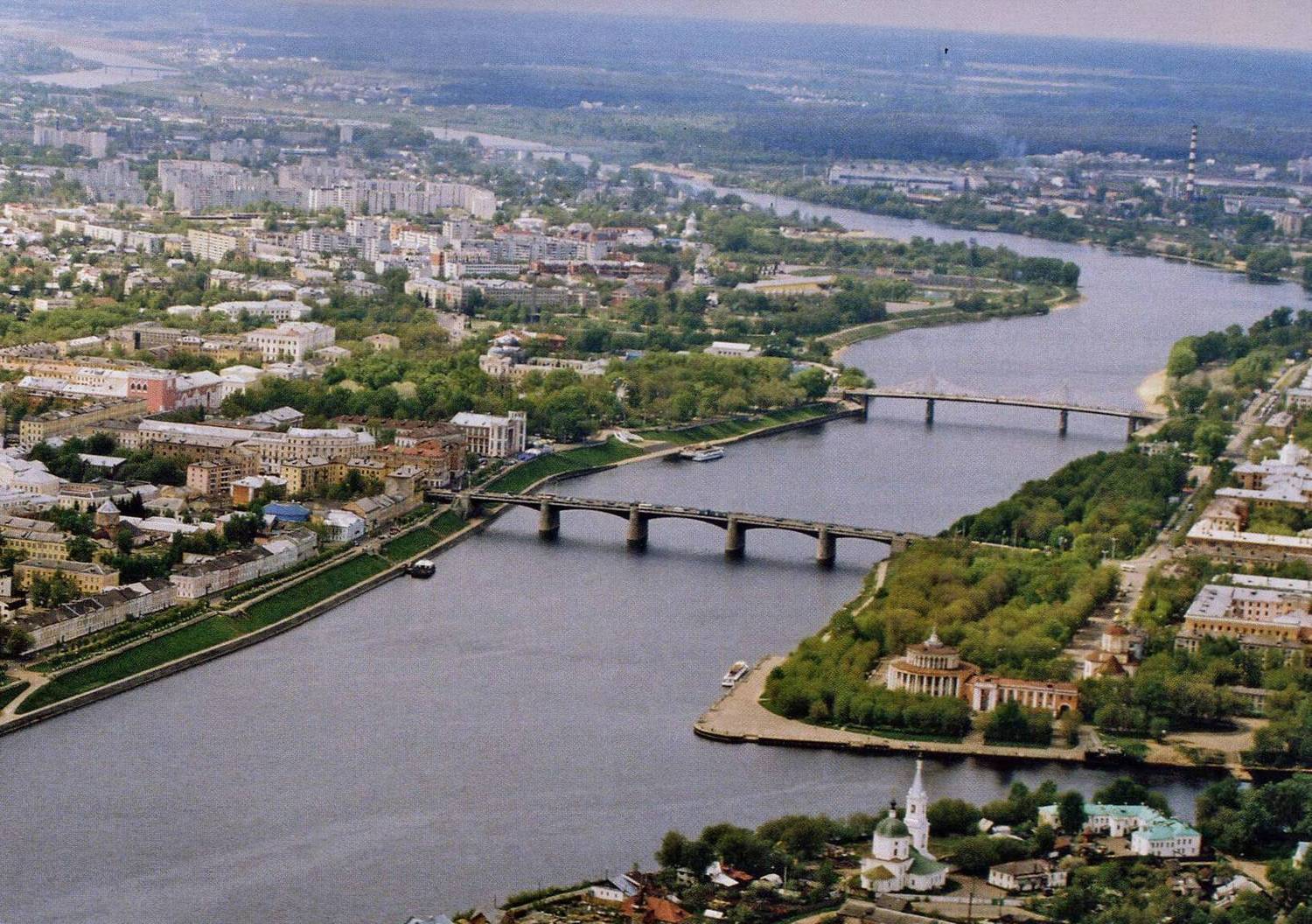 Город Тверь река Волга